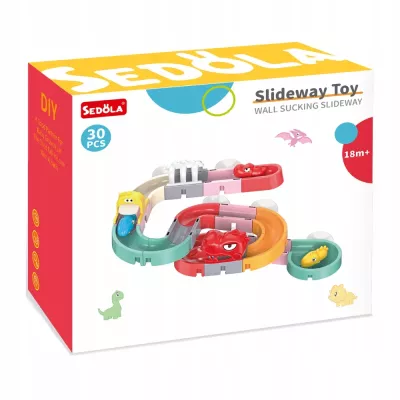 Tor Wodny Dino do Kąpieli Kulkowy DIY 30 el. Zabawka Sensoryczna