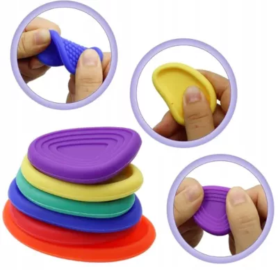 Zestaw 6x Kamienie Antystresowe SILIKONOWE Fidget Toy Sensoryczne ADHD