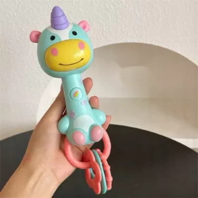 Sensoryczna grzechotka gryzak jednorożec światło melodyjki na ząbkowanie