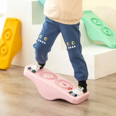 Deska Sensoryczna Równoważna Dla Dzieci Balans Montessori różowa