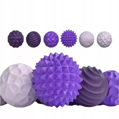 Magnetyczne kulki sensoryczne antystresowe z etui ADHD ASD SI 6 szt fiolet