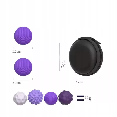 Magnetyczne kulki sensoryczne antystresowe z etui ADHD ASD SI 6 szt fiolet