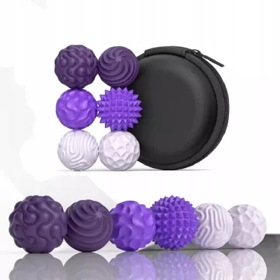 Magnetyczne kulki sensoryczne antystresowe z etui ADHD ASD SI 6 szt fiolet