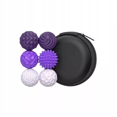 Magnetyczne kulki sensoryczne antystresowe z etui ADHD ASD SI 6 szt fiolet
