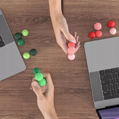 Magnetyczne kulki sensoryczne antystresowe z etui ADHD ASD SI 8 szt różowe