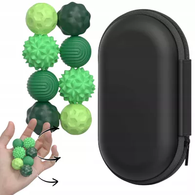 Magnetyczne kulki sensoryczne antystresowe z etui ADHD ASD SI 8 szt zielone