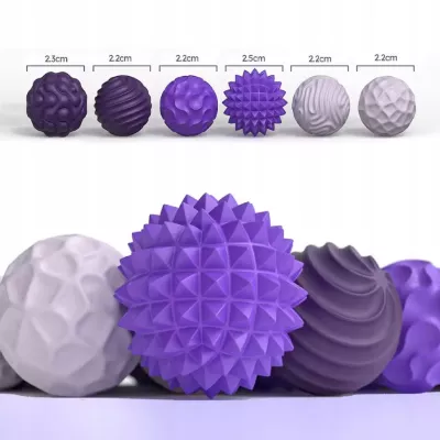 Magnetyczne kulki sensoryczne antystresowe z etui ADHD ASD SI 6 szt fiolet