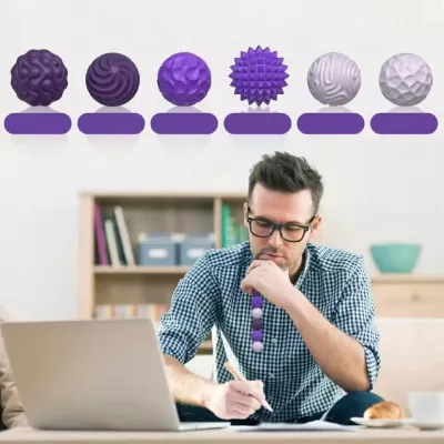 Magnetyczne kulki sensoryczne antystresowe z etui ADHD ASD SI 6 szt fiolet