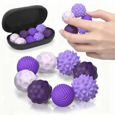 Magnetyczne kulki sensoryczne antystresowe z etui ADHD ASD SI 8 szt fiolet