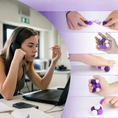 Magnetyczne kulki sensoryczne antystresowe z etui ADHD ASD SI 6 szt fiolet