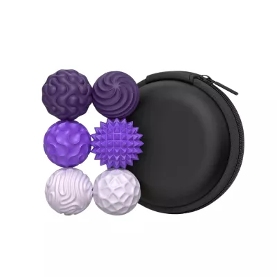 Magnetyczne kulki sensoryczne antystresowe z etui ADHD ASD SI 6 szt fiolet