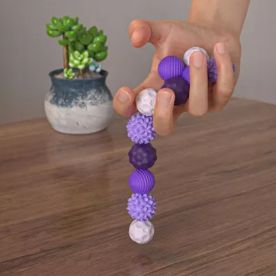 Magnetyczne kulki sensoryczne antystresowe z etui ADHD ASD SI 8 szt fiolet