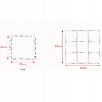 Grube Puzzle piankowe mata eva 9 szt zwierzątka 38