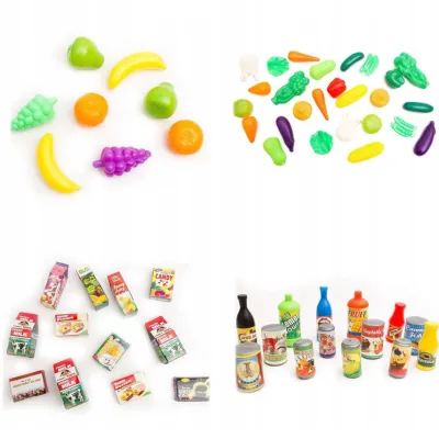 Zestaw warzywa i owoce plastikowe 120el. 083 Zestaw warzywa i owoce plastikowe 120el. 083