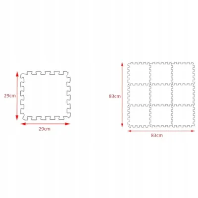 PUZZLE PIANKOWE MATA EVA 10 SZT LITERY CB-101