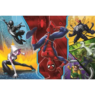 Puzzle Trefl Marvel Spider-Man 100 elementów Do góry nogami 16347