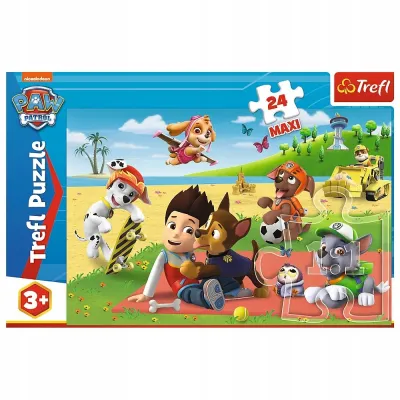 Puzzle TREFL Maxi 24 elementów Psi Patrol Zabawa na kocu 14346