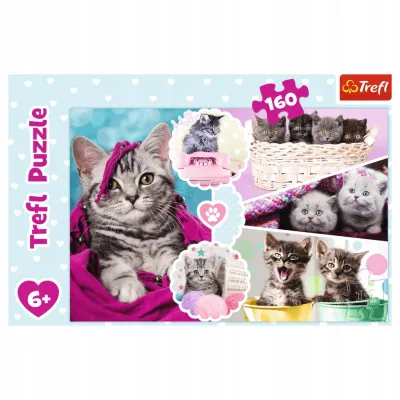 Puzzle Koty 160 elementów Urocze kotki Trefl 15371 Puzzle Koty 160 elementów Urocze kotki Trefl 15371