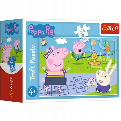 Puzzle 54 mini Świnka Peppa gra w klasy 54 elementy 4+ Trefl 19627