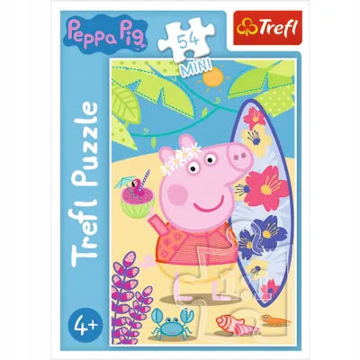 Puzzle 54 mini Świnka Peppa na plaży 54 elementy 4+ Trefl 19626