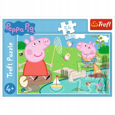 Puzzle 54 mini Świnka Peppa nad jeziorem 54 elementy 4+ Trefl 19625