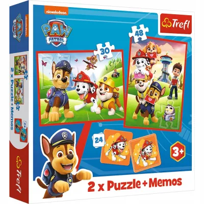 Puzzle 2w1+ Memos Psi Patrol 3+ Psia ekipa w akcji Trefl 93337 Puzzle 2w1+ Memos Psi Patrol 3+ Psia ekipa w akcji Trefl 93337