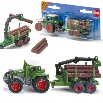 Siku Farmer Traktor z leśną przyczepą metal model S1645 Siku Farmer Traktor z leśną przyczepą metal model S1645