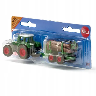 Siku Farmer Traktor z leśną przyczepą metal model S1645 Siku Farmer Traktor z leśną przyczepą metal model S1645