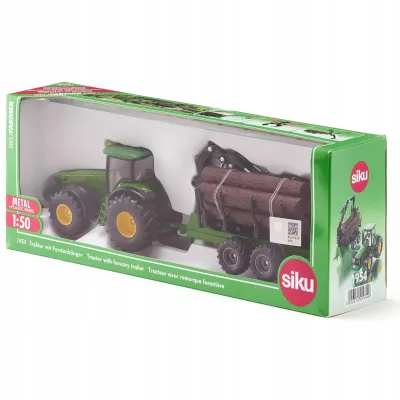 Siku Farmer Traktor z przyczepą leśną metal model 1:50 S1954