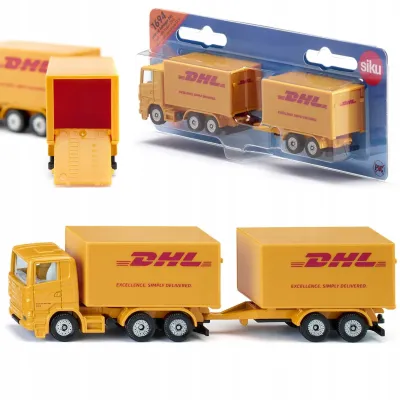 Siku ciężarówka przyczepą DHL kurier model metal skala S1694