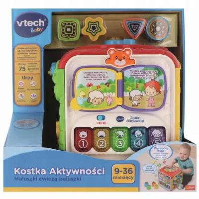 Kostka Aktywności interaktywna edukacyjna 9m+ Vtech Trefl melodie 60677