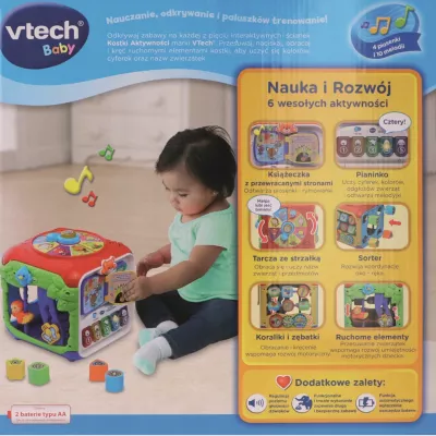 Kostka Aktywności interaktywna edukacyjna 9m+ Vtech Trefl melodie 60677