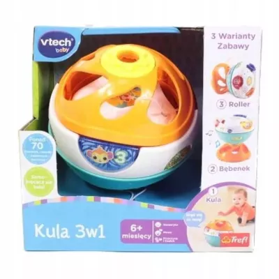 Kula 3w1 interaktywna edukacyjna melodyjki 6m+ Vtech Baby Trefl 61721