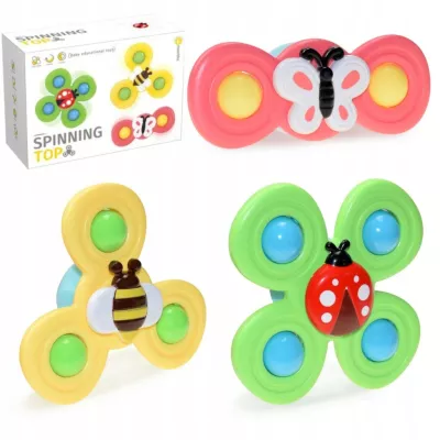 3 przyssawki sensoryczne grzechotka spinner ME-042