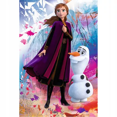 Puzzle 54 mini Frozen Kraina Lodu Anna i Olaf 54 elementy Trefl 19638