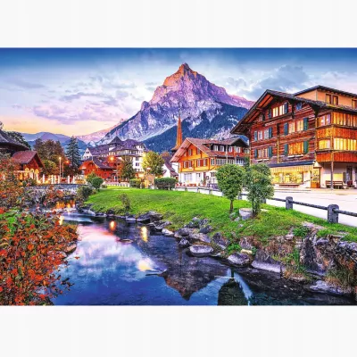 Puzzle Premium Plus Quality 1000 el. Alpejskie miasteczko, Szwajcaria 10854