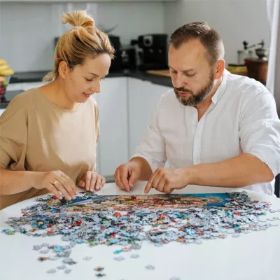 Puzzle Premium Plus Quality 1000 el. Alpejskie miasteczko, Szwajcaria 10854