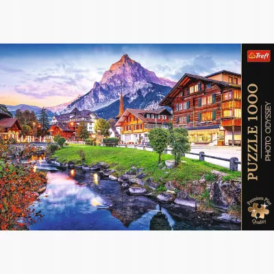 Puzzle Premium Plus Quality 1000 el. Alpejskie miasteczko, Szwajcaria 10854