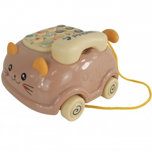 Telefon kotek jeździk dźwięk światło gryzak 9058R