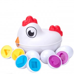 Układanka sorter jajka Montessori kolory DF18