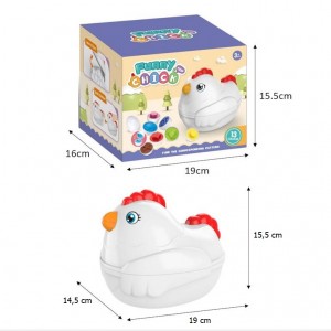 Układanka sorter jajka Montessori kolory DF18