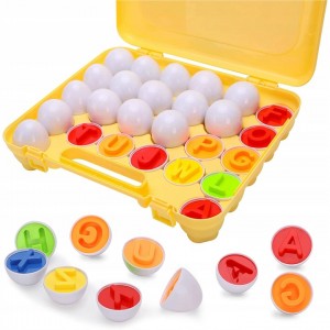 Układanka sorter jajka Montessori litery DF26