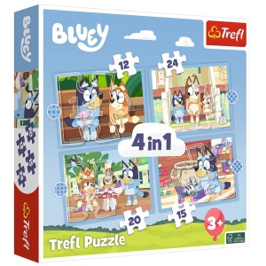 Puzzle 4w1 Bluey i jego świat 3+ Trefl 34637
