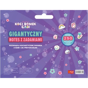 Książka notes łamigłówki Koci Domek Gabi naklejki kolorowanki TREFL KS97610