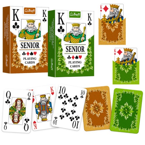 Karty do gry 55 listków 1 talia Karty Classic Senior 55 Trefl K14917