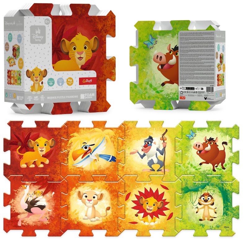 Puzzle piankowe układanka puzzlopianka Król Lew Disney baby 0+ 61603