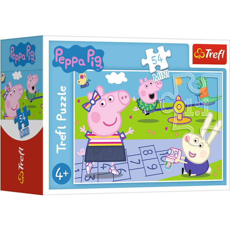 Puzzle 54 mini Świnka Peppa gra w klasy 54 elementy 4+ Trefl 19627