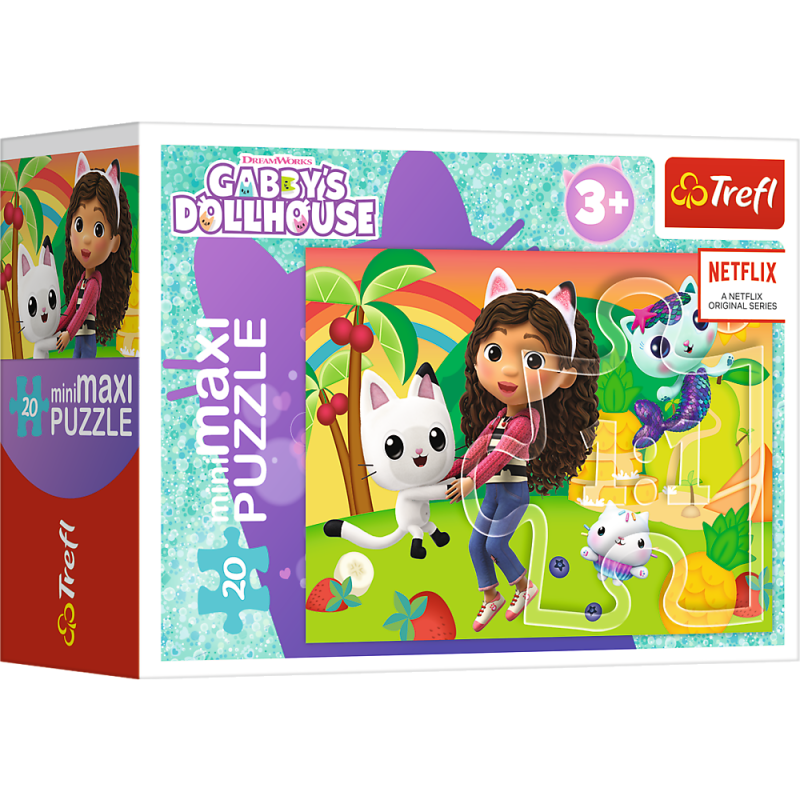 Puzzle 20 MiniMaxi Koci Domek Gabi 20 elementów 3+ Trefl 21158