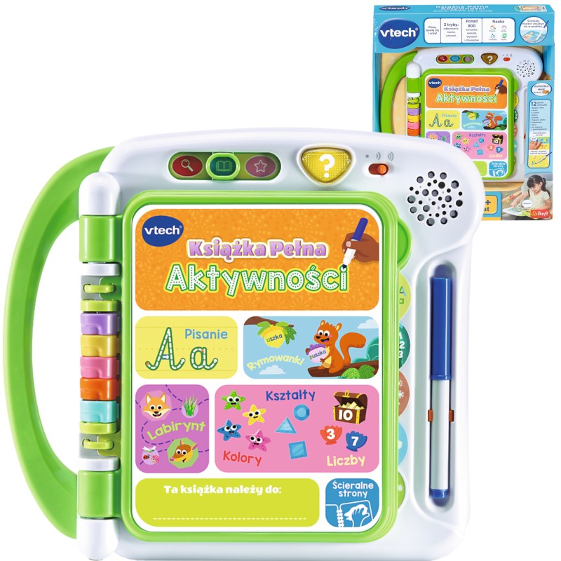 Książka pełna aktywności edukacyjna interaktywna nauka pisania Vtech 61850