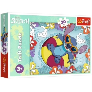 Puzzle Lilo i Stitch 30el. Stitch na wakacjach Trefl 18305
